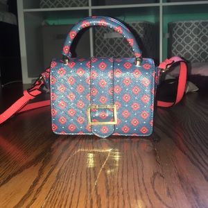 Navy Blue and Red Purse.